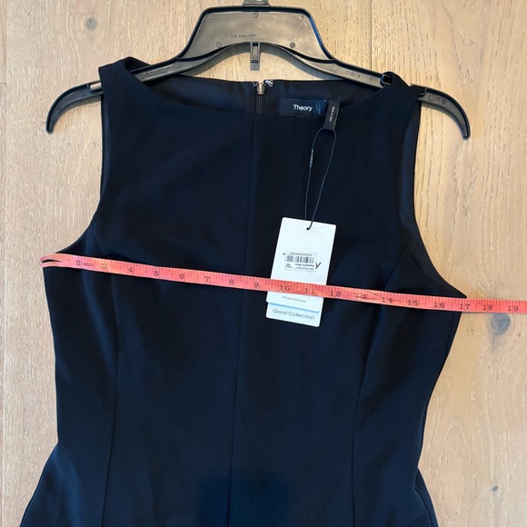 Theory Sleeveless Mermaid Mid Crepe Dress Black Sz 6 NEW NWT - Picture 9 of 11